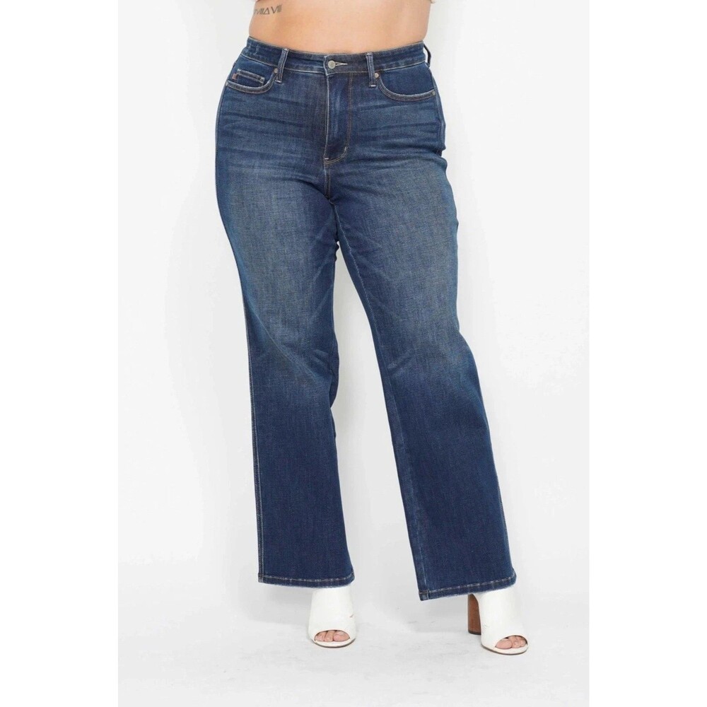 JUDY BLUE Straight Fit Jeans Women Plus 24w JB82146DK 42x29